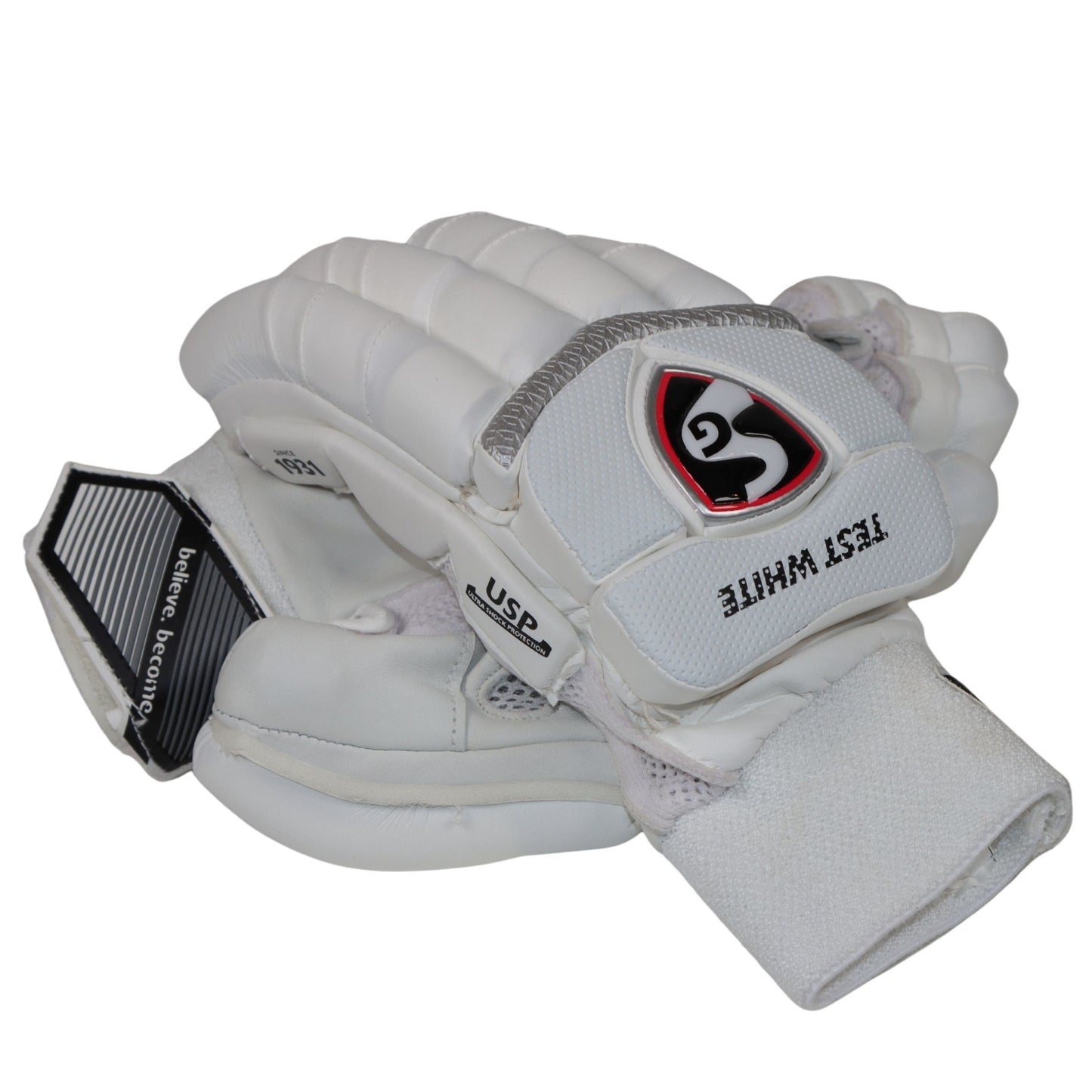 SG Test White Cricket Batting Gloves